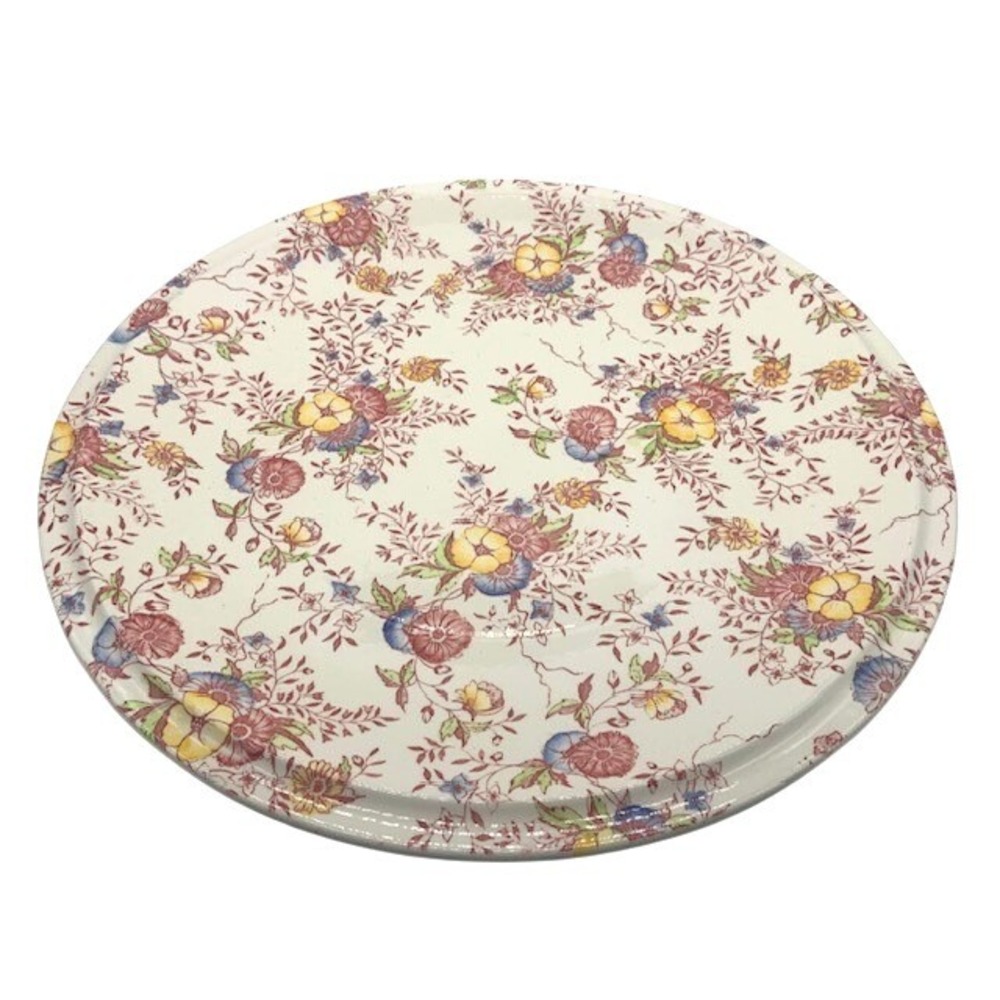 Vintage Vernon Kilns Santa Paula 13.5" Round Platter Chintz Floral California
